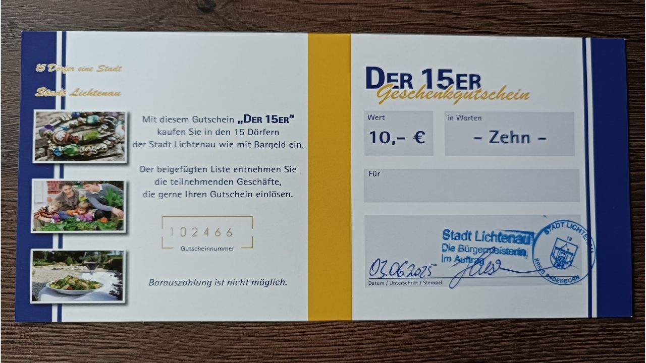 der15er-geschenkgutschein-lichtenau DER15er Geschenkgutschein als Angebot der Marketinggemeinschaft Lichtenau