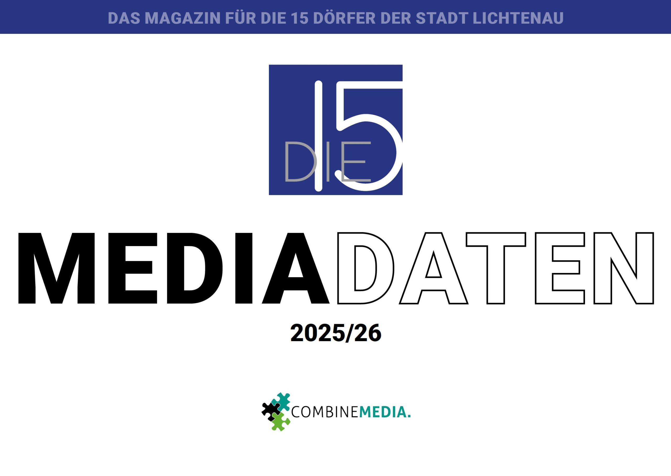 mediablatt-2025-2026 Mediablatt 2025 / 2026  für DIE15 - Stadtmagazin von Lichtenau
